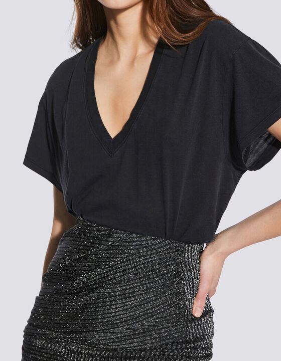 PONIE SHORT SLEEVE V NECK T SHIRT